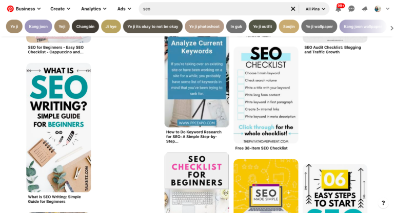 Pinterest Seo for Businesses